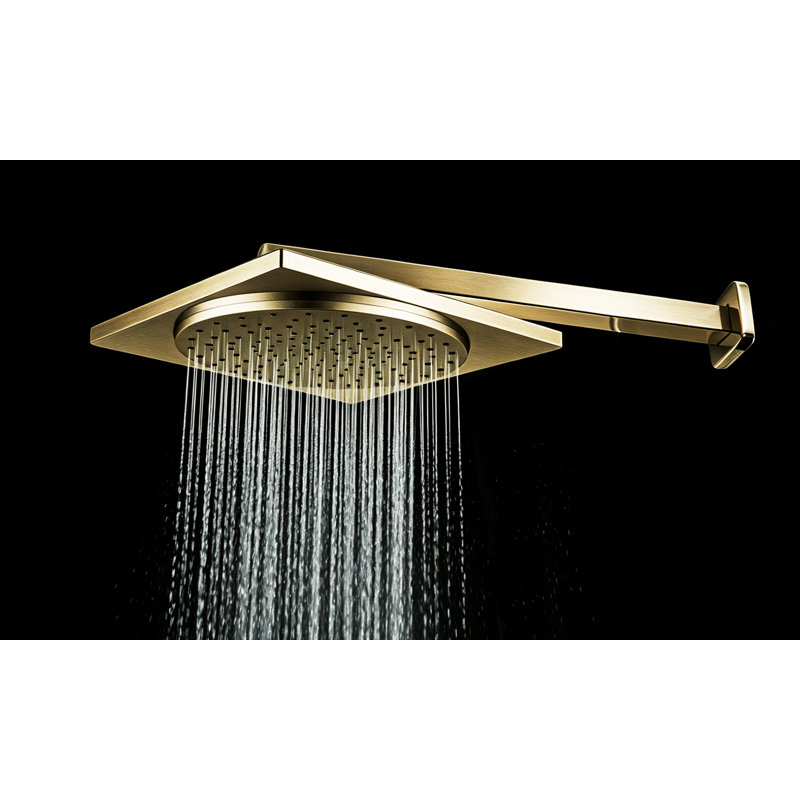 Pomme de douche carrée en goutte d'eau 12 pouces Kingston Brass Claremont, Laiton antique