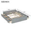 Grand lit plateforme en bois avec 6 tiroirs de rangement, pin massif, gris-1015110590