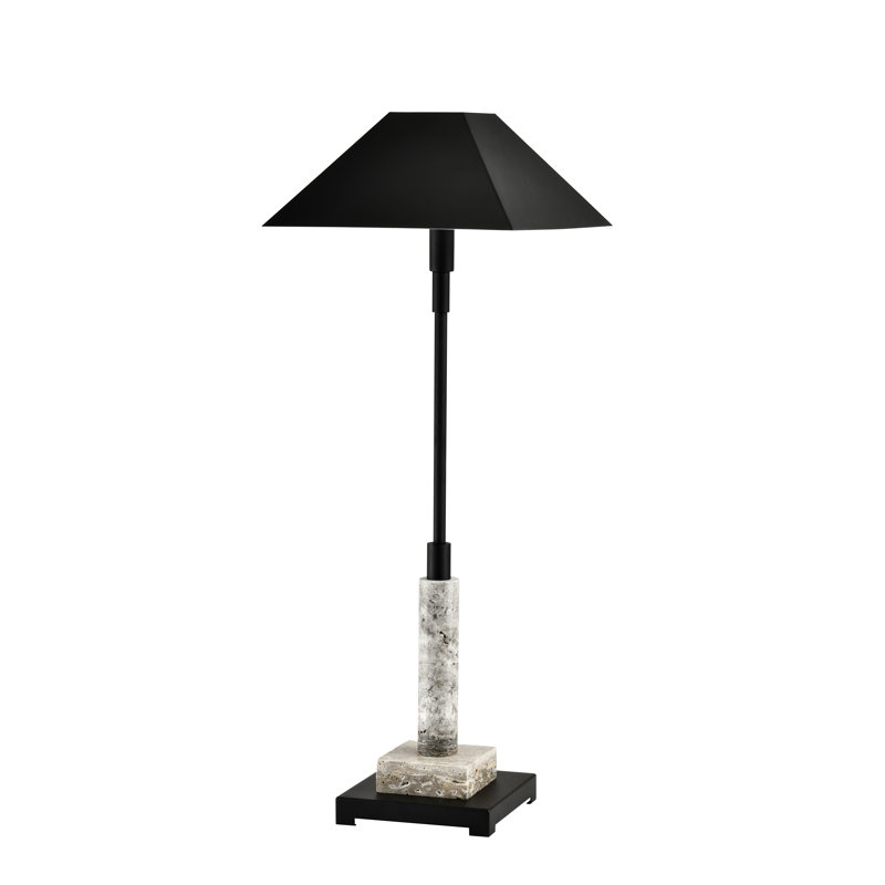 Buffet Lamp, Grey Base/Black Shade