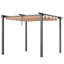 Pergola rétractable d'extérieur avec auvent pare-soleil gris aluminium-111626615-111626618