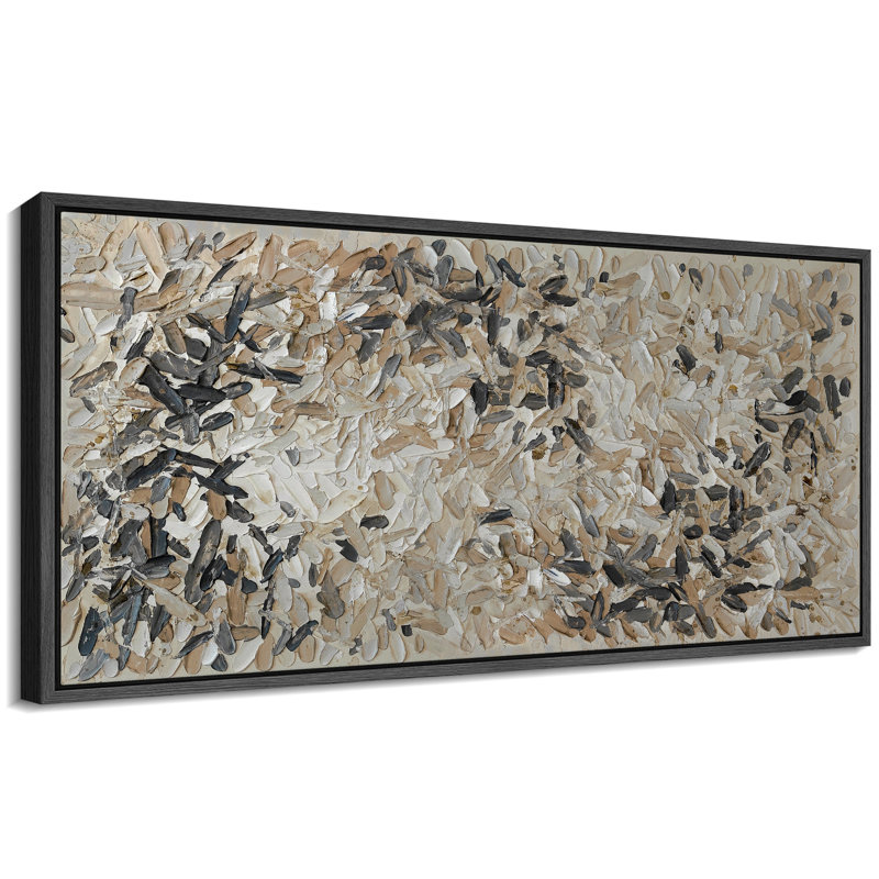 Faux texture de coup de peinture brune, œuvre d'art rustique neutre moderne, photos de décoration murale très grande abstraite, impression numérique sur toile giclée sur toile