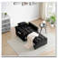 Fauteuil convertible en velours 3 positions et coussins-656690599