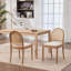 Ensemble de 2 chaises d'appoint en rotin, avec dossiers et pieds en bois-335358257-335358262