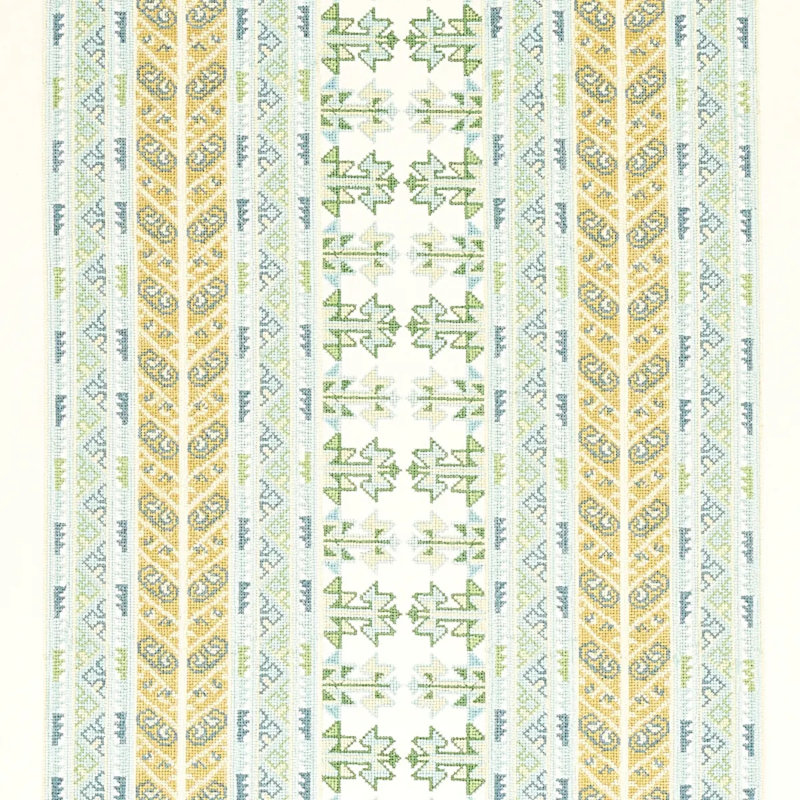 Tissu brodé Vinka, Minéral / ivoire