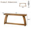 Console en bois massif de 160 cm avec tablette de rangement et assemblage à tenon et mortaise.