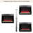 23" Electric Fireplace Insert With Crystal Flame - 11 Temperature Settings, Remote Control, Timer, Overheat Protection Device Ultra Thin 23 Inch Realistic Flame, 5000 /H Heat, Protected, Control