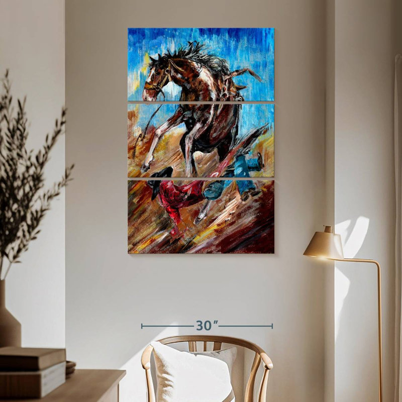 Lelar Fallen Cowboy, 65" H x 42" W
