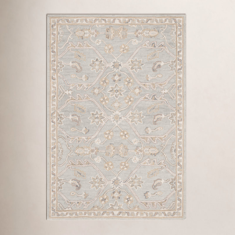 Tapis oriental en laine touffeté à la main Airlie, Rectangle 4pi x 6 pi