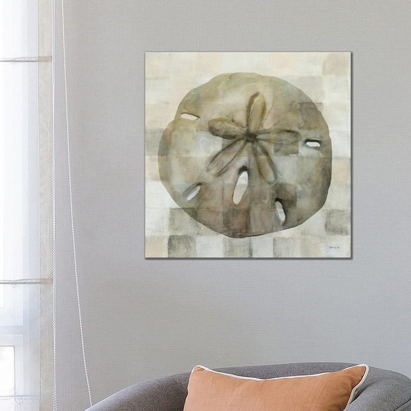 Sand Dollar by Stellar Design Studio - Painting on Canvas, Wrapped Canvas, 45.72 cm H x 45.72 cm W x 1.91 cm D