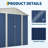10 x 10 ft Outdoor Storage Shed, Metal Garden Sheds & Outdoor Storage Clearance-125546874