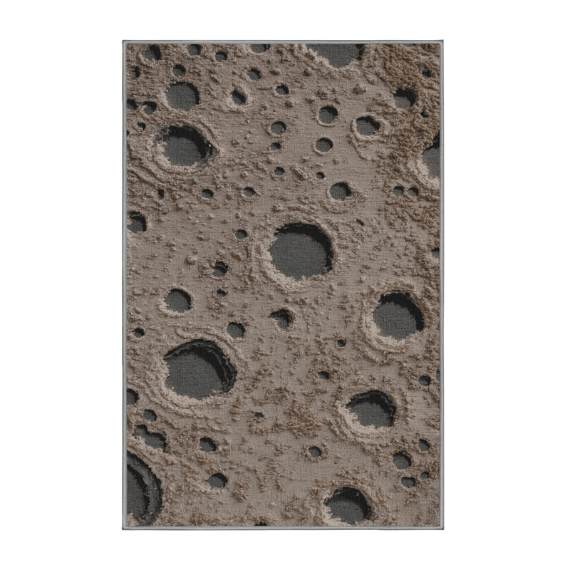Tapis gris lavable à la machine, Rectangle 5 pi x 7 pi