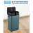 60L Dual Compartment Recycling Bin, 16 Gal Stainless Steel Step Trash Can, Soft-Close Lid, Rectangular Shape