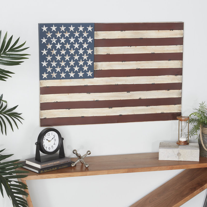 Vintage American Flag Wall Décor, 36" H x 48" W