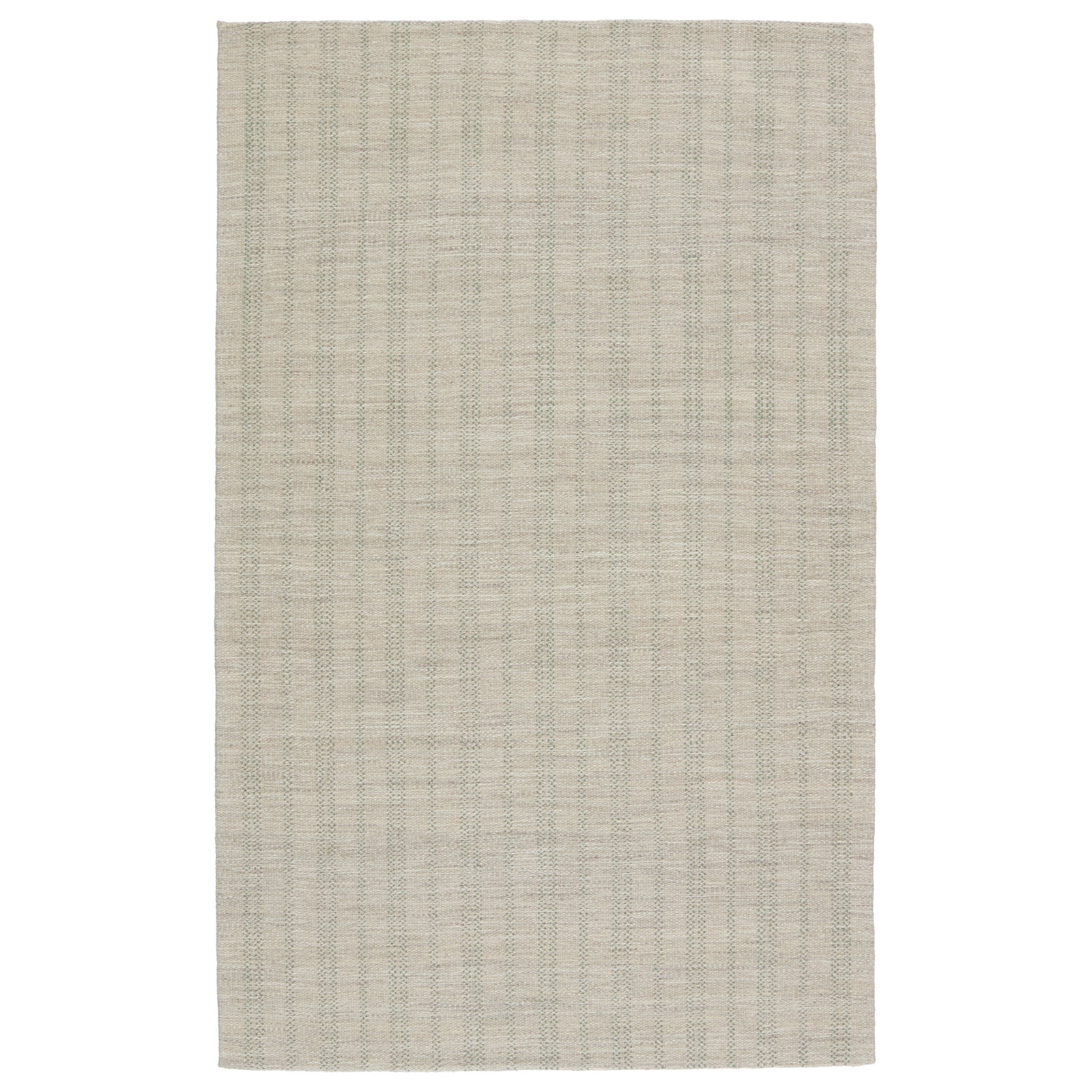 Ginevra Hand-Woven Striped Rug, Rectangle 10' x 14', Light Gray/Light Green