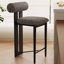 Chaise d'appoint noire à dossier bas (ensemble de 8)-133056838-133056843