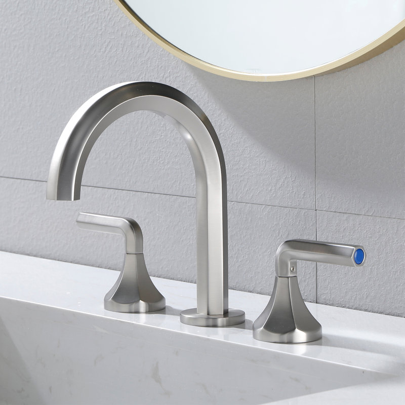 Widespread 2-handle Bathroom Faucet, Brushed Nickel