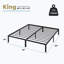 Cadre de lit plateforme en métal noir Carlisa 12"/14"/16"/18" avec support à lattes en acier, aucun sommier requis-1844453697-1875269853