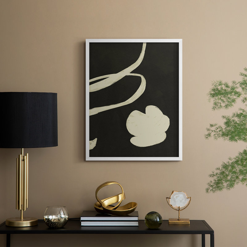 «Neutral Spring I», reproduction encadrée - bois massif, H 11 po x l 9 po, Blanc
