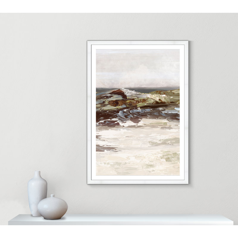 «Stoney Peak Print» par Casa Fine Arts, H 55 po x l 39 po x P 1,25 po, Reproduction encadrée blanche avec passe-partout