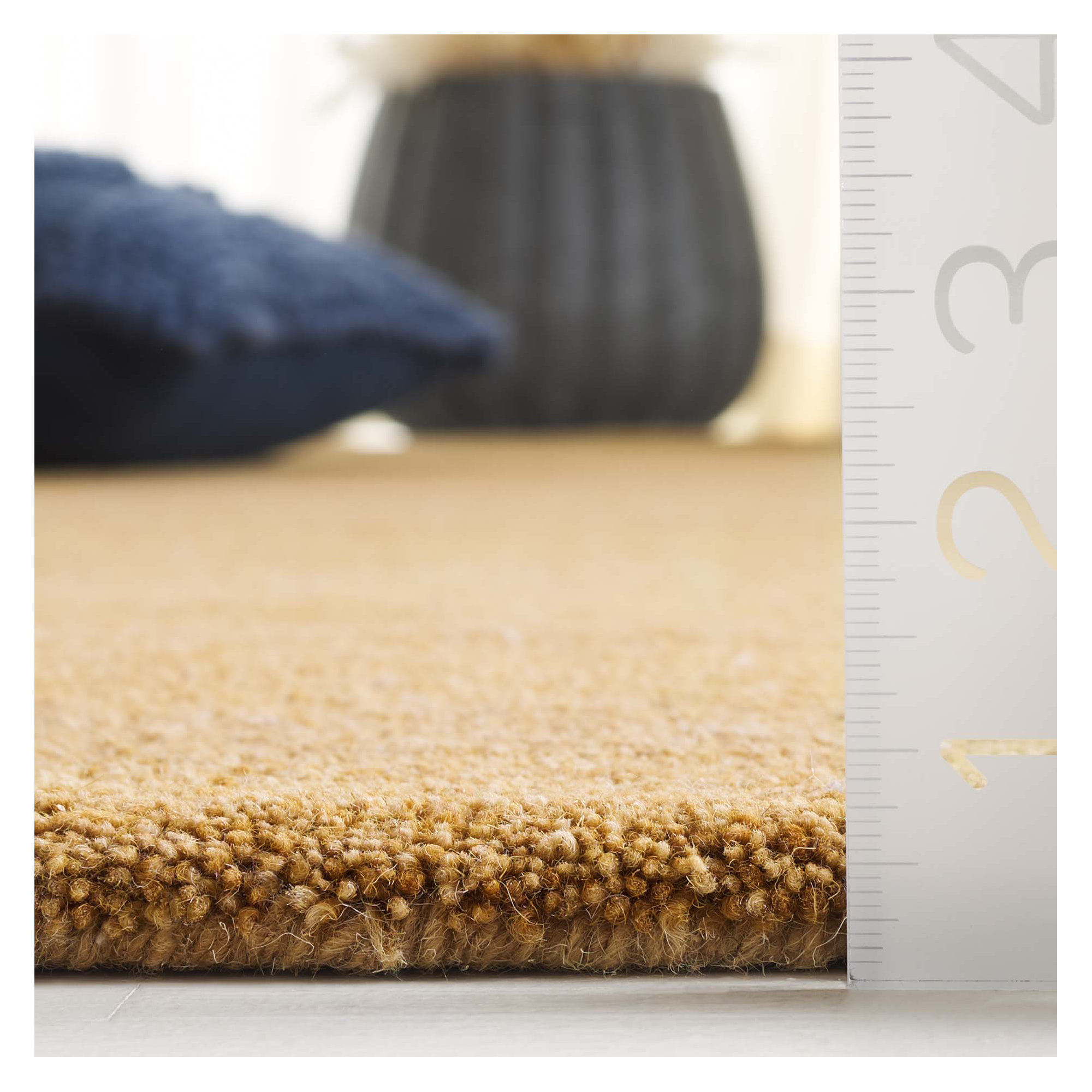 Racheal Handmade Gold Rug, Rectangle 3' x 5'