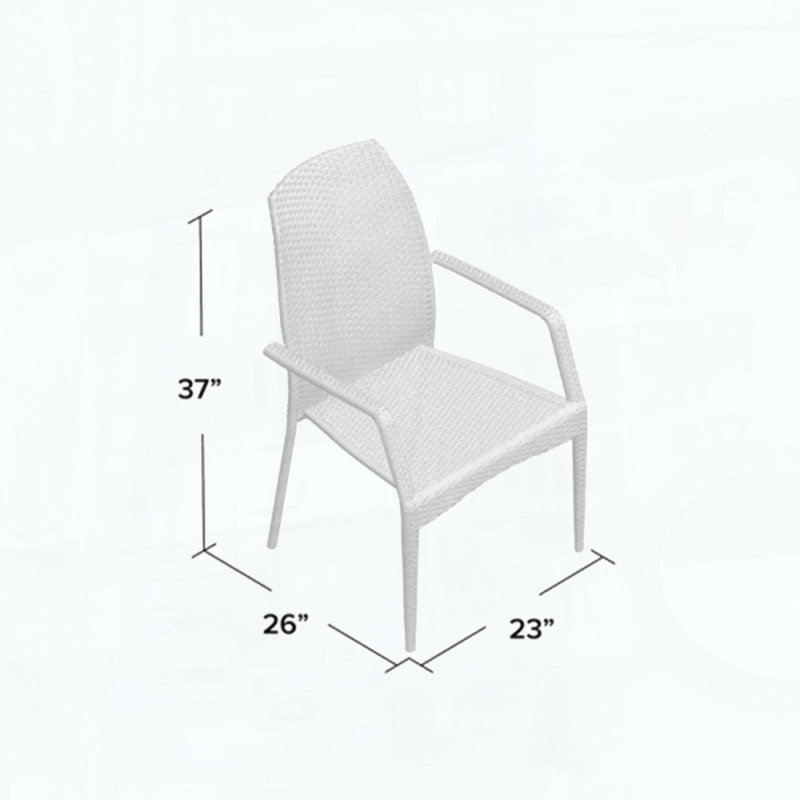 Chaises d'extérieur en osier