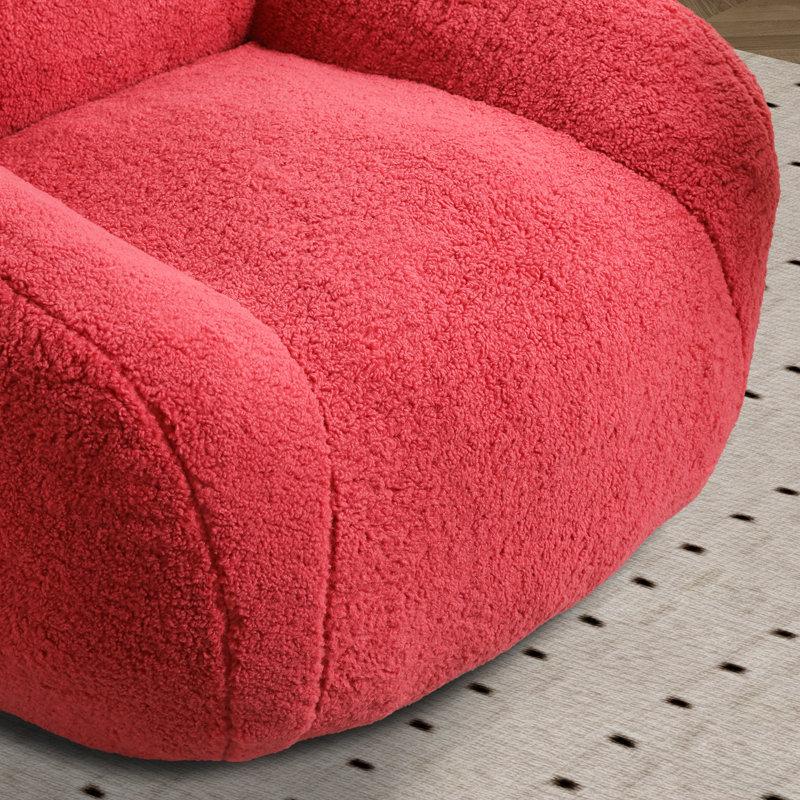 Teddy Bean Bag Chairs,Lazy Sofa Chair With Armrest, Rose Red Teddy