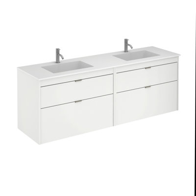 Amarantha 65'' Double Bathroom Vanity with Solid Surface Top
