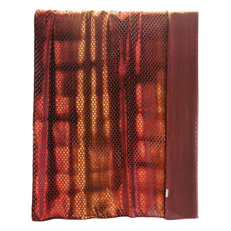 Dots Throw Blanket, 52" W x 92" L, Paprika