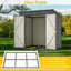 Remise de rangement extérieure 6 x 4 pi, remise à outils toutes saisons pour jardin, cour, pelouse, noir