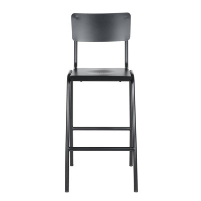 M-94515 Metal Outdoor Bar Stool Frosted Black by Taiga Furnishings