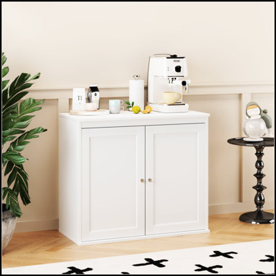 Versatile Kitchen Storage Cabinet With Double Doors And Adjustable Shelves, Perfect For Dining, Living, And Entryway Spaces