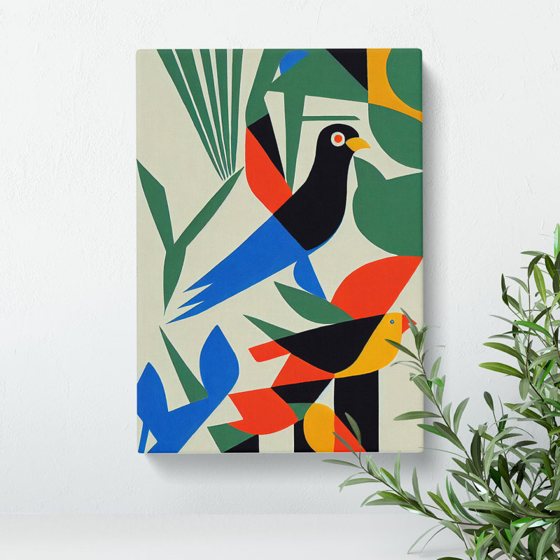 Birds In - Print, Wrapped Canvas, 50cm H x 35cm W x 3cm D, No Matte