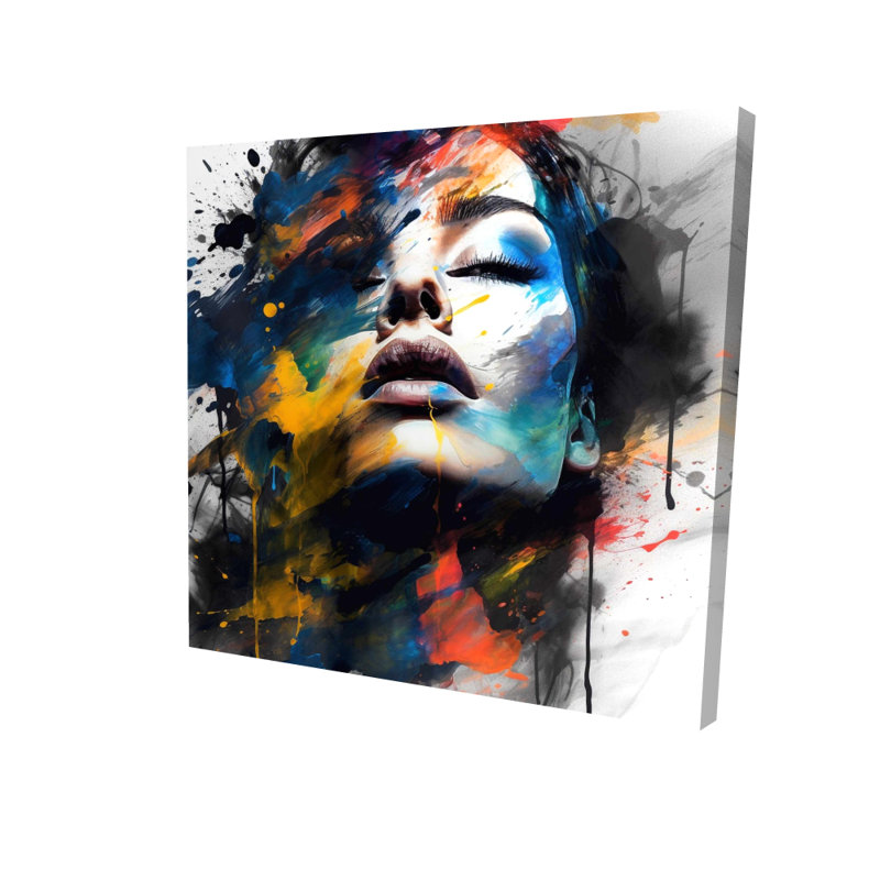 Painted Beauty - Blue Figurative Canvas for Home Decor