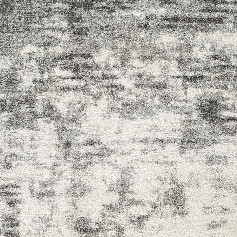 Georgine Handwoven Cream/Gray Area Rug, Rectangle 5' x 7'