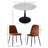 Leong 4-Person Dining Set with 40" W Round Table and Upholstered Chenille Chairs -672309635