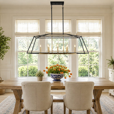 Luminaire suspendu linéaire à 8 lumières pour îlot de cuisine 8 lumières à intensité variable de 47 po