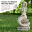 Statue de jardin en sirène à finition de béton H 20 po Vilena