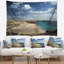 Tapisserie avec eaux bleues brillante shore-28507132