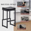 Tabouret de comptoir rembourré avec structure et repose-pieds en métal, tabouret de bar à hauteur de siège sans dossier-149472988-149472984-149472990