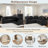 L-shaped Sectional Sofa With Hidden Storage Compartment-542607966