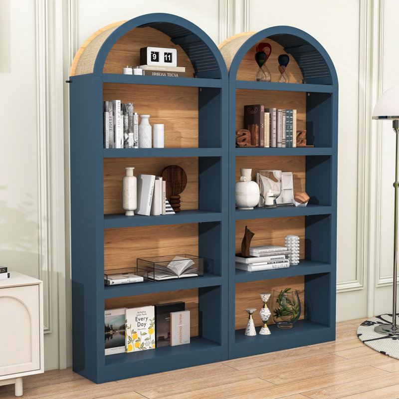 Bibliothèque à 8 tablettes Farmhouse, Bleu