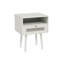  Feeney Dual-Tier Storage Nightstand, Side Table, Cream White
