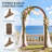 Winado 7 ft Arched Solid Wood Wedding Arbor Backdrop for Ceremony and Party
