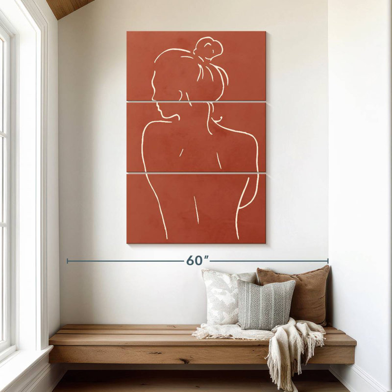 Esquisse de corps de femme Leisha - terre cuite, H 50 po x l 32 po