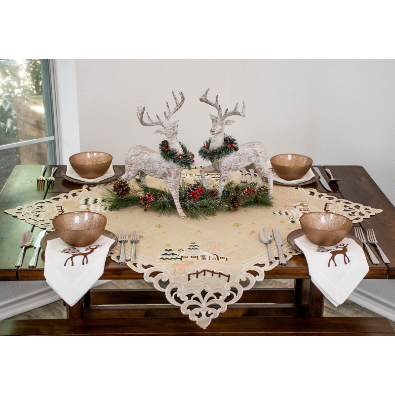 Décoration de table Ikeda Beige Winter Snow (33 po)