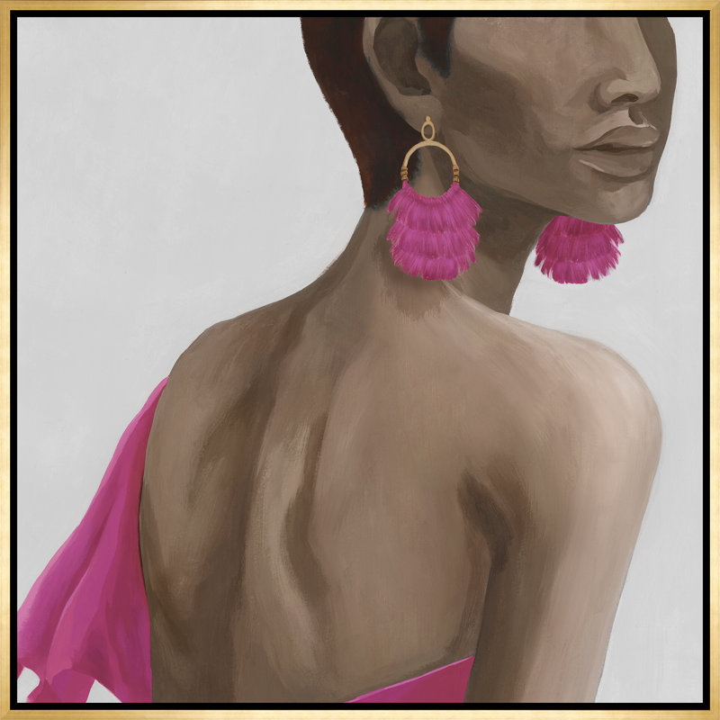 Shades of Fuscia II Framed Painting Canvas by Jean Kenna