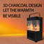 Chaufferette électrique 1500W, flamme à DEL 3D, portable, double pour la maison, le bureau, l'intérieur, la décoration de Noël
