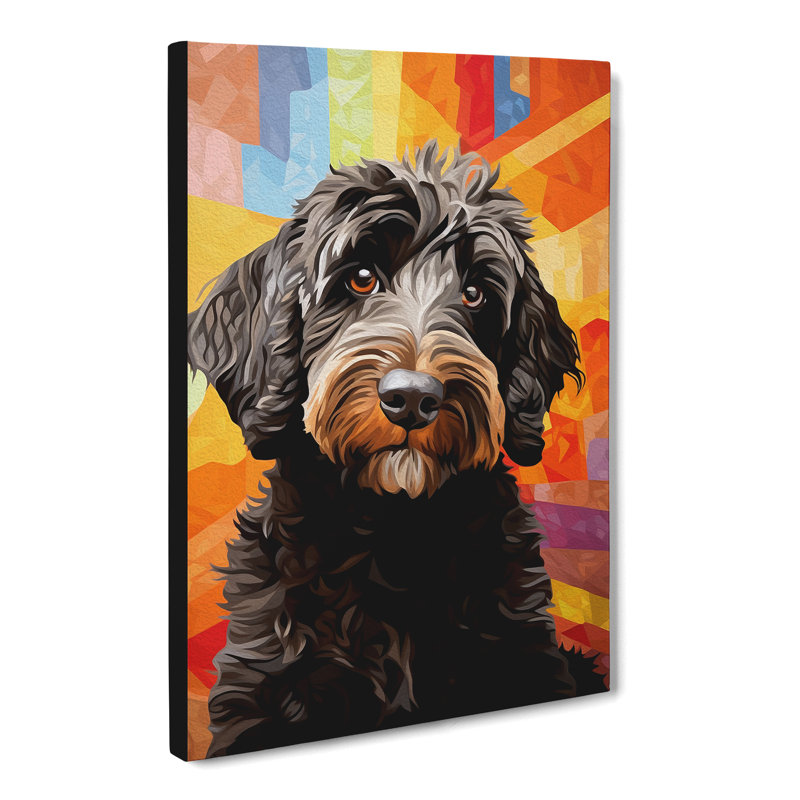 Labradoodle Op No.2 - Wrapped Canvas, 76cm H x 50cm W x 3cm D