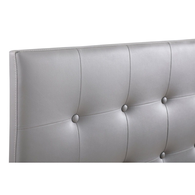 Stylish Casual Light Grey Headboard, Light Gray, Full
