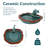 Bromyard Aqua Fish Glazed Ceramic Outdoor Beachcrest Home Water Fountain-1147967858